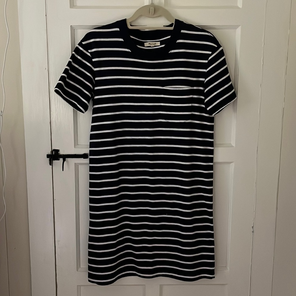 Madewell Striped Pocket Tee Dress